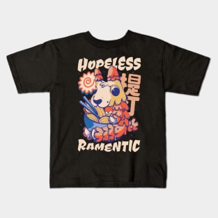 Hopeless Ramentic Anime Llama Ramen Kids T-Shirt